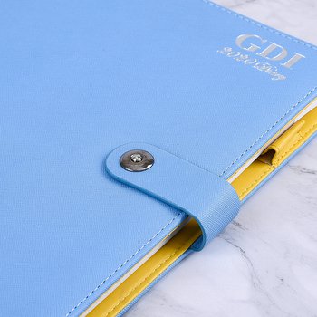 16K工商日誌-Tiffany藍綠色磁扣活頁筆記本-可訂製內頁及客製化加印LOGO_5